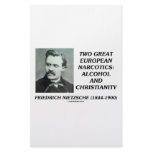 Two Great European Narcotics: Alcohol Christianity stationery