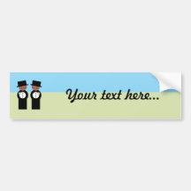 Two grooms bumper sticker