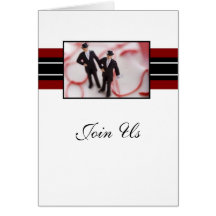 Two Grooms Custom Wedding Invitations Card