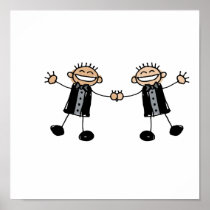 Two Grooms Dancing Happy