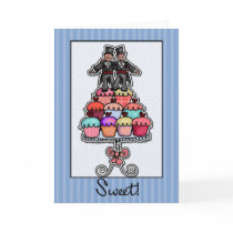 Two Grooms on Cupcake Stack