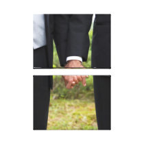 Two Grooms on Double Canvas