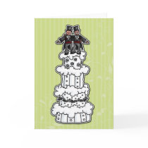 Two Grooms on Wedding Cake Greeting Cards
