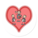 Two Grooms & Preacher Stickers
