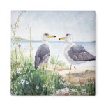 Two Gulls on the shore Refrigerator Magnet