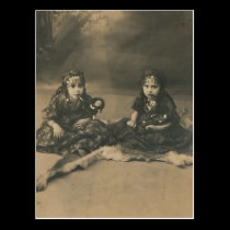 Two gypsy children post card postcards