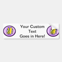 Two hands playing crash cymbals in purple circle bumper sticker
