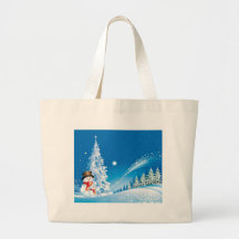 Two Happy Snowmen Canvas Bag