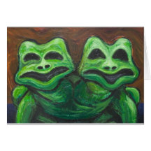 Two-headed Frog (animal symbolism) Greeting Cards