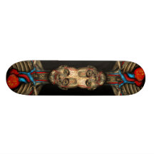 Two hearts beat as one custom skateboard