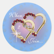 TWO HEARTS by SHARON SHARPE Stickers