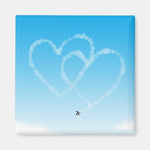 Two hearts fridge magnet