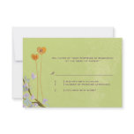 Two Hearts in Green Monogram RSVP Cards (3.5x5) Announcement