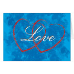Two hearts in love, card