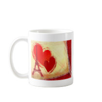 Two hearts in Paris Mugs