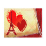 Two hearts in Paris Postcard