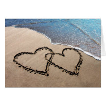 Two Hearts In The Sand Card