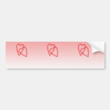 Two Hearts Joined As One Bumper Stickers