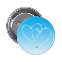 Two hearts pins