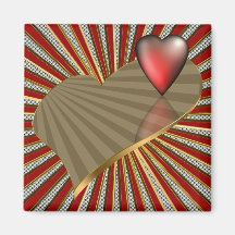 Two Hearts Refrigerator Magnets