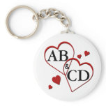 Two Hearts Template Key Chain keychains