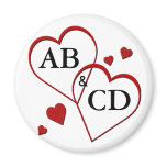 Two Hearts Template Magnet