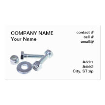 two hex bolts business card