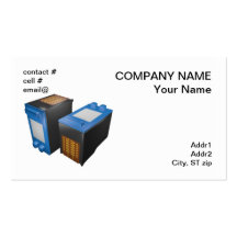 two inkjet printer cartridges business card