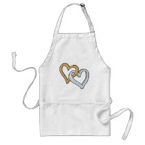 TWO INTERTWINED HEARTS APRON