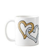 TWO INTERTWINED HEARTS MUGS