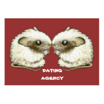 two kissing mice business card templates