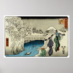 Two Ladies Conversing in the Snow Print