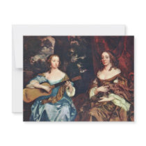 Two Ladies Of The Family Lake By Lely Sir Peter Invitations