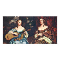 Two Ladies Of The Family Lake By Lely Sir Peter Photo Cards