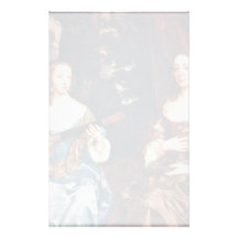 Two Ladies Of The Family Lake By Lely Sir Peter Customized Stationery