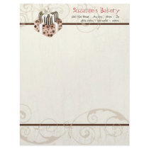 Two Layered Wedding Cake Business Cream Stationery