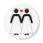 Two Lesbian Brides magnets
