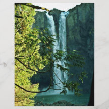 Two Long Waterfalls Flowing Together Flyer