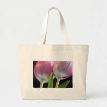 Two Lovely Pink Tulips Bags