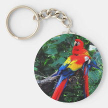 Two Macaws Keychain