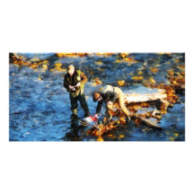 Two Men Fishing Custom Photo Card