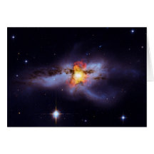Two Merging Black Holes in Galaxy NGC 6240 Greeting Card