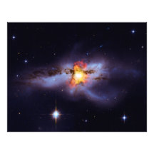 Two Merging Black Holes in Galaxy NGC 6240 Art Photo