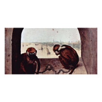 Two Monkeys By Bruegel D. Ä. Pieter (Best Quality) Customized Photo Card