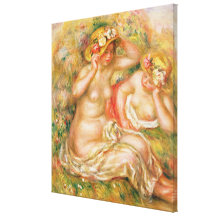 Two Nudes Wearing Hats Gallery Wrap Canvas
