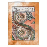 Two of Coins Greeting Cards