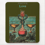 TWO OF CUPS TAROT CARD DESIGN MOUSEPAD
