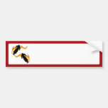 Two Off Road Dirt Bikes with Flames Bumper Stickers