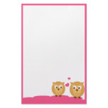 Two Owls in Love Stationery Paper