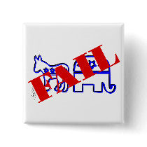 Two Party System Fail Pinback Button